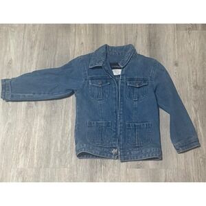 Vintage denim Outbrook girls jacket size 4-5 beautiful‎ butterfly zip up detail